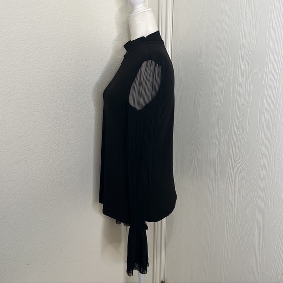 PHILOSOPHY Long Sleeve Mock Neck Blouse. Size M - Picture 3 of 5